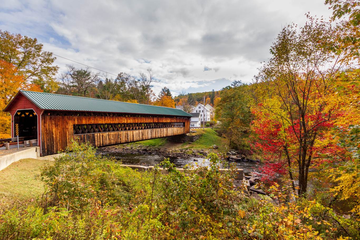 Ware–Hardwick covered historic covered bridge spanning the Ware river